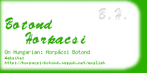 botond horpacsi business card