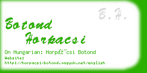 botond horpacsi business card